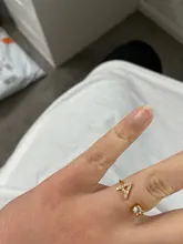 A-Z de iniciales para mujer, 26 anillos con letras, acero inoxidable, dorado, anillo con apertura ajustable, nombre, alfabeto, regalo de joyería de boda