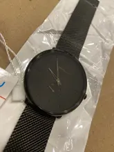 CRRJU-reloj de pulsera de acero para hombre, de marca superior, informal, de malla delgada, deportivo, de cuarzo, resistente al agua, negro, 2150