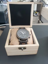 BOBO BIRD reloj de madera para hombre erkek kol saati reloj de madera elegante de lujo cronógrafo relojes militares de cuarzo en caja de regalo de madera