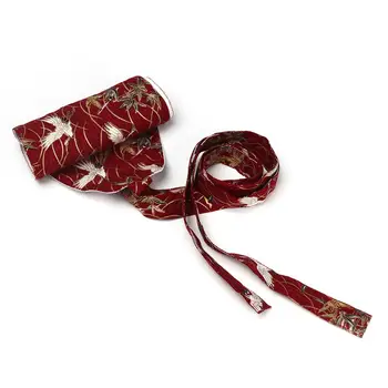 Wine red crane pattern cotton kimono - girdle 215cm-1 pieces
Wine red crane pattern cotton kimono - girdle 215cm-1 pieces