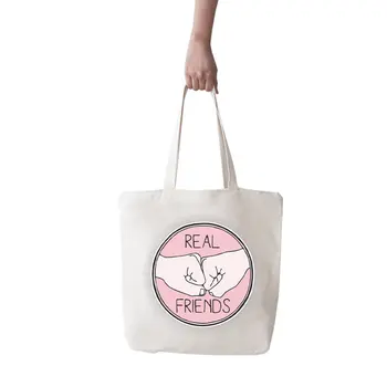 Angemiel Bag Large Real Friends Printed Shopping Beach Tote Bag 
Angemiel Bag Large Real Friends Printed Shopping Beach Tote Bag