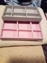 Mordoa-organizador de pendientes de ante y terciopelo rosa, soporte para presentación de joyería, estante, plato de muestra, caja de joyería de moda