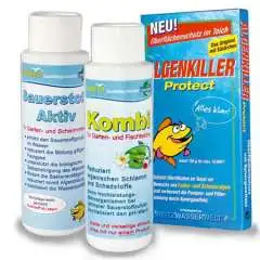 Set #6 for comprehensive water purification: "алгенкиллер + active oxygen + Combi", pond 10 ths L
Set #6 for comprehensive water purification: "алгенкиллер + active oxygen + Combi", pond 10 ths L