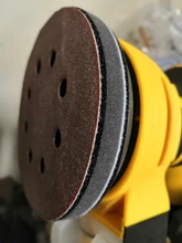 Almohadilla de interfaz de esponja suave de 8 agujeros para lijado, discos de lijado de gancho y bucle para pulido de superficie irregular, 5 pulgadas (125mm), 2 uds.