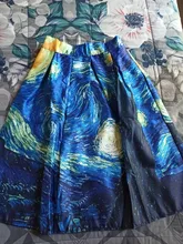 Skirt Van Gogh Satin Rockabilly Starry-Sky Vintage Fashion Tutu Oil-Painting 3d-Print