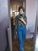 Blusa de gasa Sexy de manga larga blusa estampado de leopardo Turn Down Collar dama Oficina camisa túnica Tops Casual sueltos de talla grande Blusas