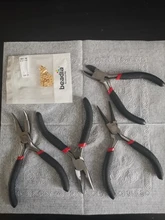 3 unids/set joyería de Juego de alicates de acero inoxidable nariz de aguja alicates de la joyería de mano negro Herramienta 11-13cm herramienta de la joyería conjuntos