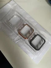 Funda de lujo ostentosa para Apple Watch, 40mm, 44mm, 38mm, 42mm, Series 6 SE 5 4 3 2 1, cubierta de PC, parachoques de diamante para accesorios para iWatch