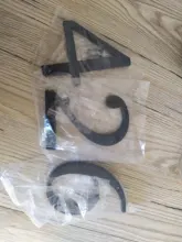 4 101mm moderno Casa Número de Casa de la dirección de la puerta de casa dígitos numéricos de aleación de Zinc de gran Dirección de buzón de señal #0-9