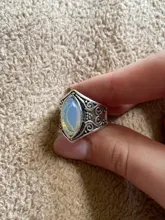 Anillos de cristal de curación grande Tibetano para mujer, joyas de piedra lunar indio antiguo bohemio, joyería fina, regalos para chicas