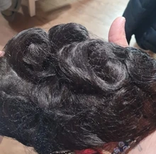 Peluca transparente de Pu para hombre, tupé, sistema de reemplazo de cabello, peluca marrón de 6 pulgadas, prótesis de cabello