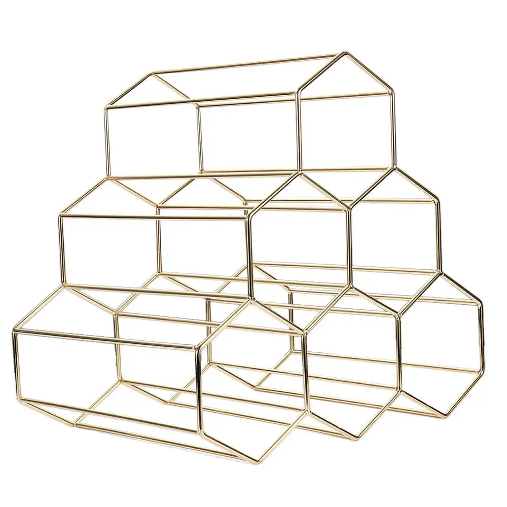 French Dold Plated Metal Triangle Shape Wine Rack Metal environmentally friendly Suitable for placing bottles Simple
French Dold Plated Metal Triangle Shape Wine Rack Metal environmentally friendly Suitable for placing bottles Simple