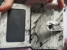 Tarjetero con textura de mármol, cartera pequeña de bolsillo para tarjetas de crédito, delgado y delgado, color blanco