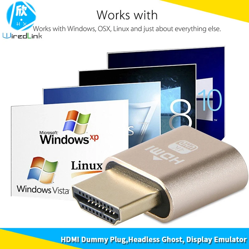4K HDMI Dummy Plug High Resolution Virtual Monitor Display Emulator Headless Display Adapter
4K HDMI Dummy Plug High Resolution Virtual Monitor Display Emulator Headless Display Adapter