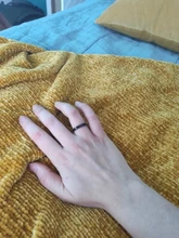 MANGOSKY-anillo delgado de 3mm para hombre y mujer, 1 unidad, titanio negro