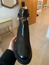 Botines de lujo con suela gruesa para mujer, Botines de tacón grueso, botas estilo Chelsea, tacones altos, para primavera, 2021