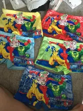 Los niños ropa interior bragas cortos escritos niño ropa interior de dibujos animados spidermanChildren bragas 5 unids/lote niños boxeador suave niños bragas