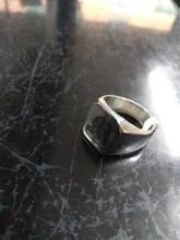 Anillo con iniciales Retro de Vnox para hombre, sello pesado voluminoso de 18mm, banda masculina, letras de acero inoxidable, regalo de joyería personalizado para él