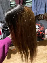 Kisshair-Peluca de cabello humano liso de 4x4, color degradado, color rubio miel, medio marrón, indio, 1B27, 1B30