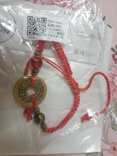 Budista de 6 palabras, moneda antigua, Kabbalah, pulseras de hilo rojo, protección de la suerte, R7RF