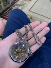 Steampunk mecánica reloj De bolsillo colgante cadena esqueleto transparente hueco De Metal bolsillo Vintage reloj hombres reloj De Bolso