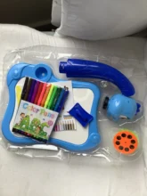 Proyector Musical educativo para niños, juguete educativo para aprendizaje temprano, proyección, pintura, mesa de dibujo, escritorio, herramientas de pintura, Gif, Juguetes DIY