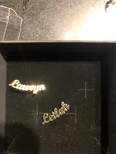 VishowCo-pendientes con placa con nombre personalizada, joyería de moda con personalidad, regalos para mejores amigas