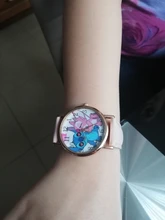 Nuevas de cuero puntada relojes de las mujeres reloj de cuarzo reloj de pulsera de dibujos animados chico regalo