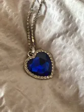 Colgante collar con corazón de Titanic de OCéANO AZUL corazón amor para siempre + bolsa de terciopelo