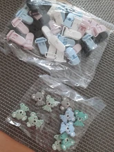 LOFCA-mordedor de cuentas de silicona para dentición de bebé, juguetes para morder sin BPA de dibujos animados para bebé, accesorios para collar de chupetes de grado alimenticio, 10 Uds.