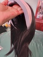 HUAYA-Peluca de cabello sintético para mujer, pelo corto/largo y recto, rizado de media cabeza con diadema, extensiones de cabello con conexión Natural