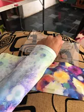 Mangas de protección solar con estampado 3D para mujer, calentadores de compresión deportivos para voleibol, ciclismo, correr, protección UV