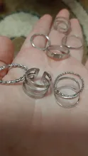 Conjunto de anillos minimalistas de plata y oro para mujer, sortija de nudillo con cristal geométrico Punk, joyería para dedos 2019