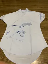 Fashion Summer Long Shirt Blouse Women Solid Red Chiffon Tops For Women Ladies Tunic