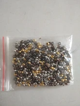 500 unids/lote oro rodio bola crimpado final cuentas Dia 2 2,5 3 mm tapón espaciador perlas para la fabricación de la joyería Diy resultados Accesorios