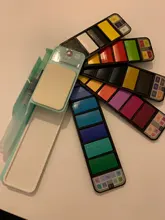 Juego de acuarelas para estudiantes, pinturas de pigmento portátiles con pincel de agua de Color brillante para exteriores, 18/25 colores, nuevo estilo