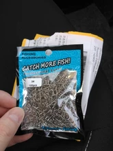 Rompin 100 Uds 000-5 # Pesca bien enganchado broche de presión de acero inoxidable 304 de Pesca barril giratoria atraer conector accesorios de Pesca