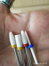 Broca de clavo de cerámica para manicura, cortador para retirar esmalte de Gel, accesorios de uñas, punta de corte de cerámica