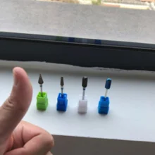 Carburo de tungsteno de MM broca para fresa fresas eléctrica uñas taladro cutícula de pedicura limpiar herramientas para manicura amortiguadores de taladro