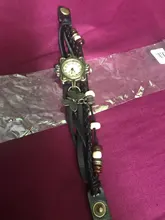 Las mujeres casuales multicapa Vintage mariposa de pulsera de cuero reloj de pulsera damas mujer reloj Montre Femme, relojes caliente 2017