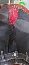 Pantalones vaqueros de estilo Boyfriend para mujer, pantalón de retazos suelto de cintura alta con bolsillos, vaqueros de camal ancho rasgados rectos