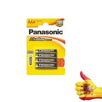 Blister card 4 BATTERIES ALKALINE AAA/LR03 ALKALINE POWER BRONZE SERIES PANASONIC
Blister card 4 BATTERIES ALKALINE AAA/LR03 ALKALINE POWER BRONZE SERIES PANASONIC