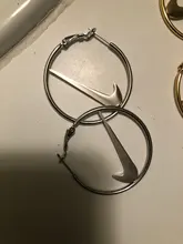 Pendientes Red Hip-hop Street, Hip Hop, forma de gancho, pendientes de acero de titanio, gancho, pendientes redondos