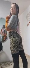 Mallas Push Up de malla para mujer, Leggings de cintura alta, Sexy, con estampado de leopardo, transpirables, hasta el tobillo