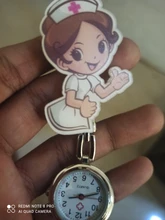 Reloj de bolsillo con movimiento de cuarzo y aguja luminosa, diseño de enfermera