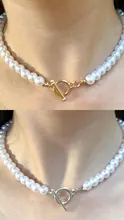 Gargantilla de perlas góticas para mujer, Collar de Color dorado, colgante Lasso, joyería en el cuello, cadena de cuentas, Gargantilla para niña, Kpop