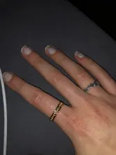 Anillo de oro euroamericano para mujer, anillos de acero inoxidable, anillos abiertos para mujer, joyería de cadena de acero inoxidable