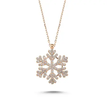 Angemiel 925 Silver Zircon Cubic Zirconia Snowflake Necklace-Rose Gold Plated
Angemiel 925 Silver Zircon Cubic Zirconia Snowflake Necklace-Rose Gold Plated