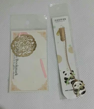 Colgante con cadena de Metal de gato Panda, marcador de páginas, suministros escolares y de oficina, 1 ud.