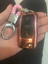 TPU car key cover case shell fob for VW Golf Bora Jetta POLO GOLF Passat For Skoda Octavia